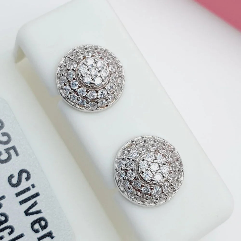 925 Sterling Silver Cubic Zirconia Earrings, U19254517
